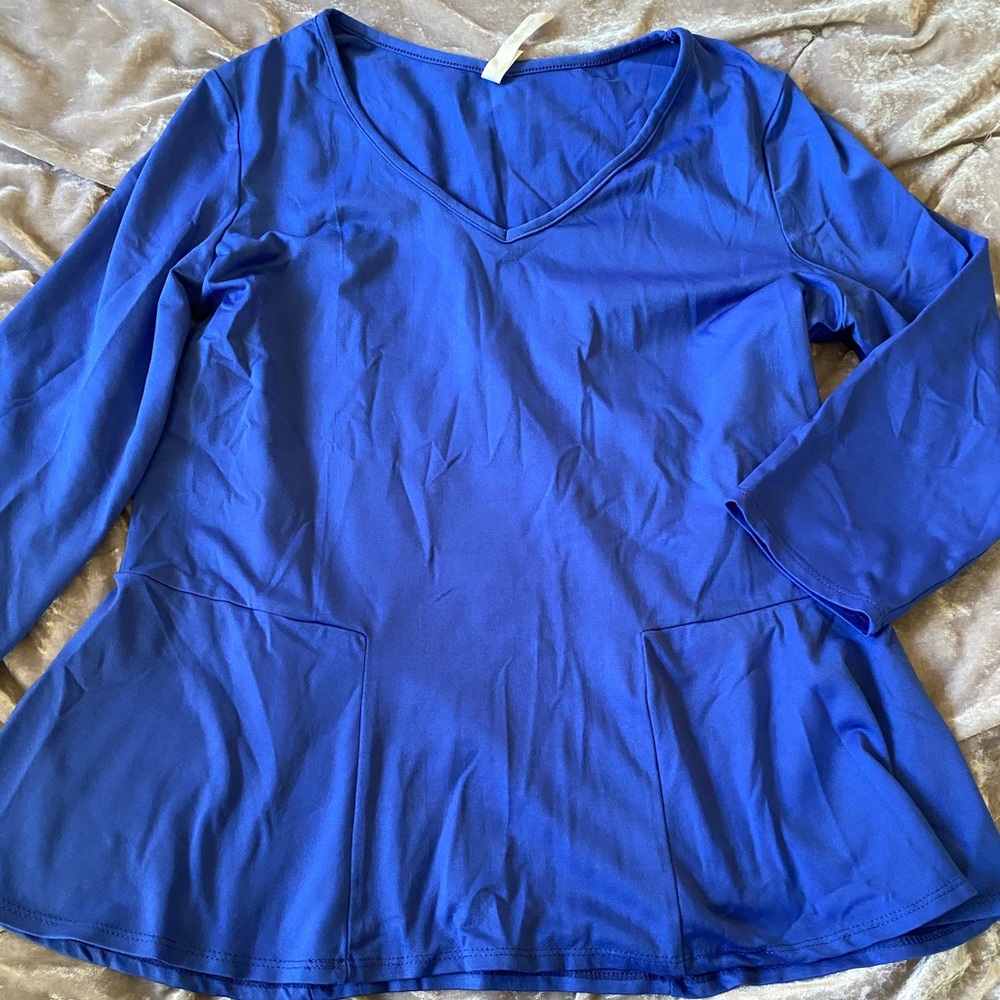 Blue Silky Top
